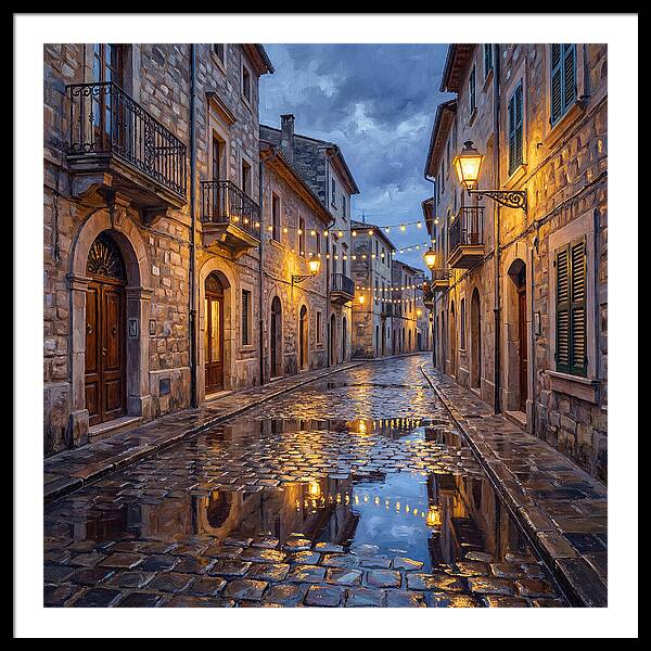 Mediterranean Street After Rain