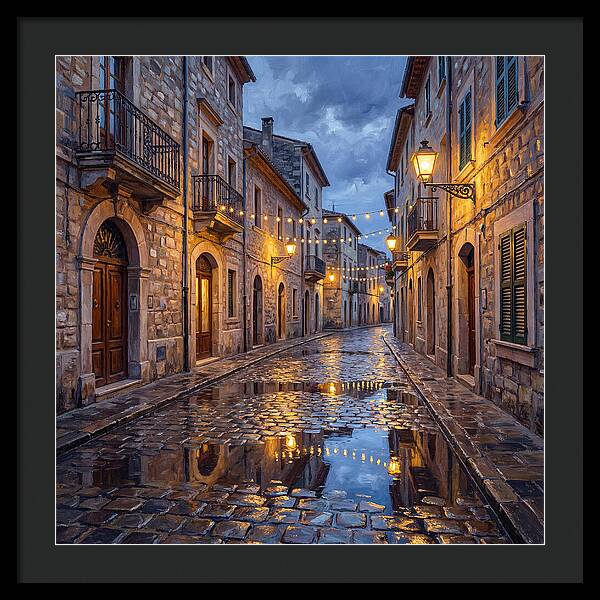 Mediterranean Street After Rain