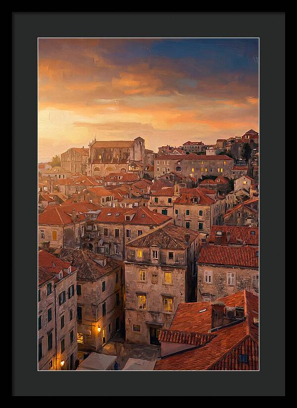 Mediterranean Sunset Over Cityscape