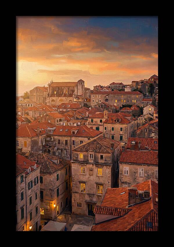 Mediterranean Sunset Over Cityscape