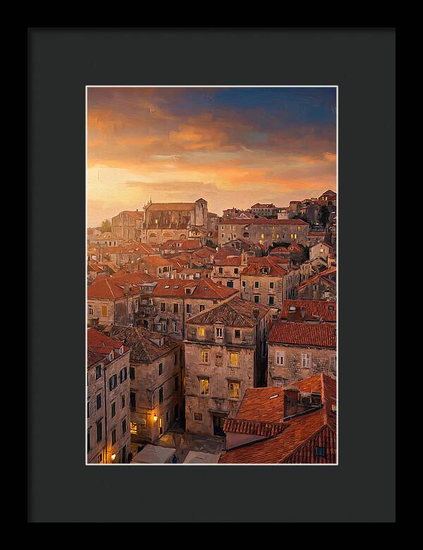 Mediterranean Sunset Over Cityscape