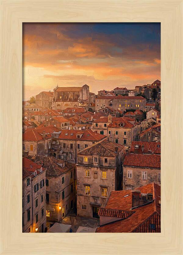 Mediterranean Sunset Over Cityscape