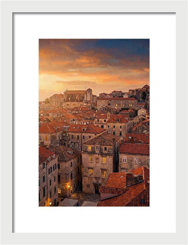 Mediterranean Sunset Over Cityscape
