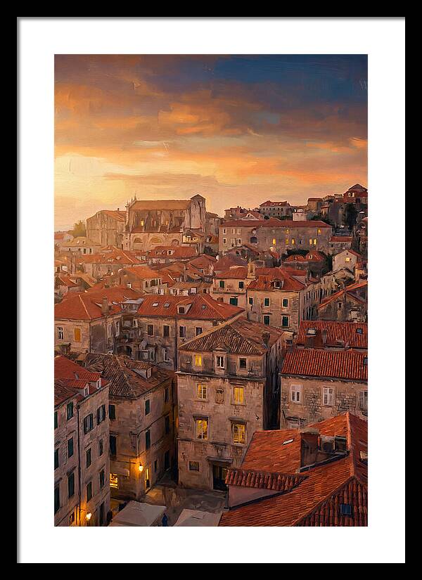 Mediterranean Sunset Over Cityscape