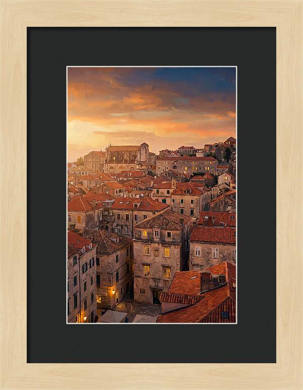 Mediterranean Sunset Over Cityscape