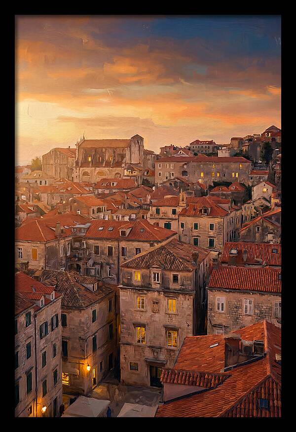 Mediterranean Sunset Over Cityscape