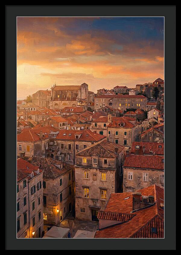 Mediterranean Sunset Over Cityscape