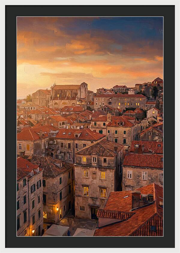 Mediterranean Sunset Over Cityscape