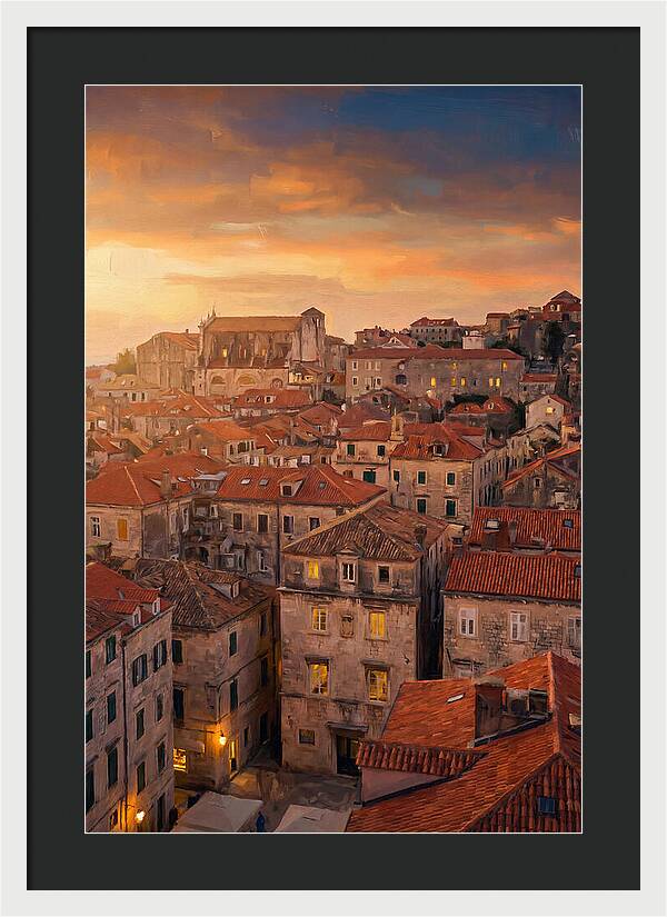 Mediterranean Sunset Over Cityscape