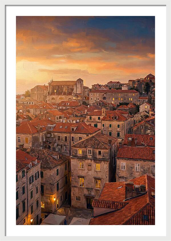 Mediterranean Sunset Over Cityscape