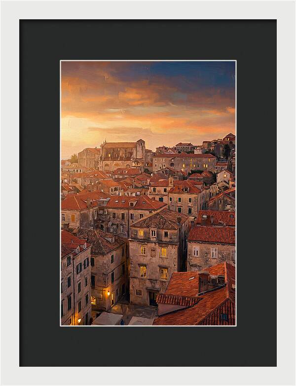 Mediterranean Sunset Over Cityscape