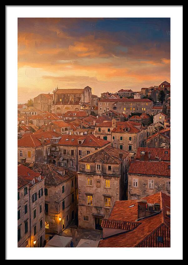 Mediterranean Sunset Over Cityscape