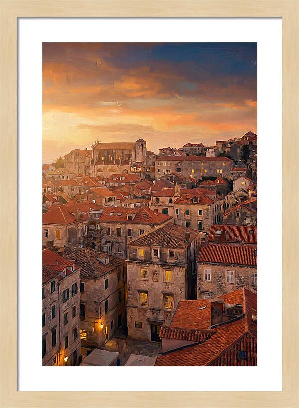 Mediterranean Sunset Over Cityscape