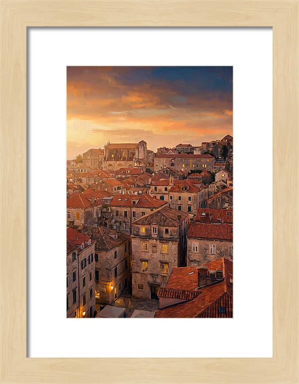 Mediterranean Sunset Over Cityscape