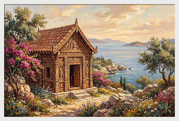 Mediterranean Temple By The Sea