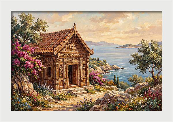 Mediterranean Temple By The Sea
