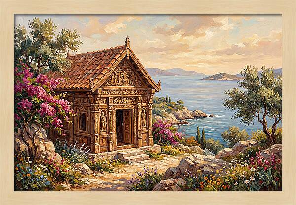 Mediterranean Temple By The Sea