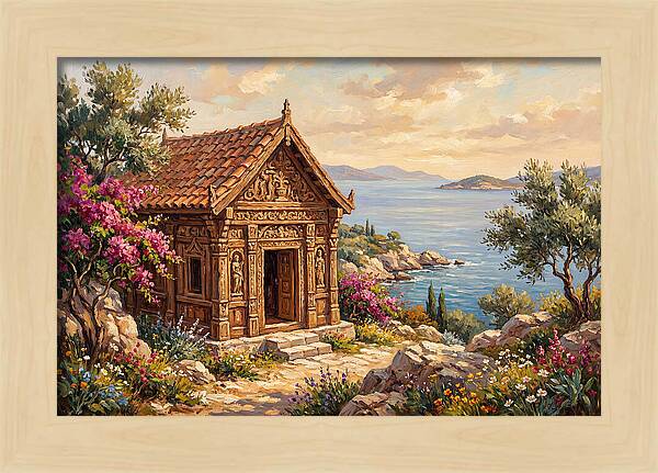Mediterranean Temple By The Sea