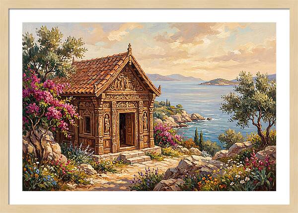 Mediterranean Temple By The Sea