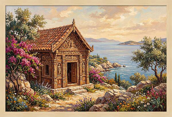 Mediterranean Temple By The Sea
