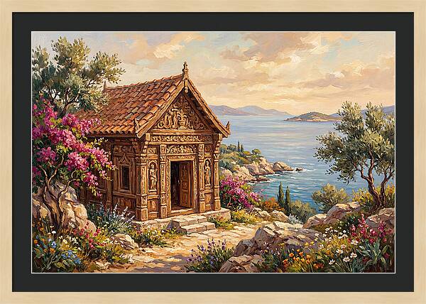 Mediterranean Temple By The Sea