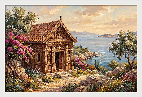Mediterranean Temple By The Sea
