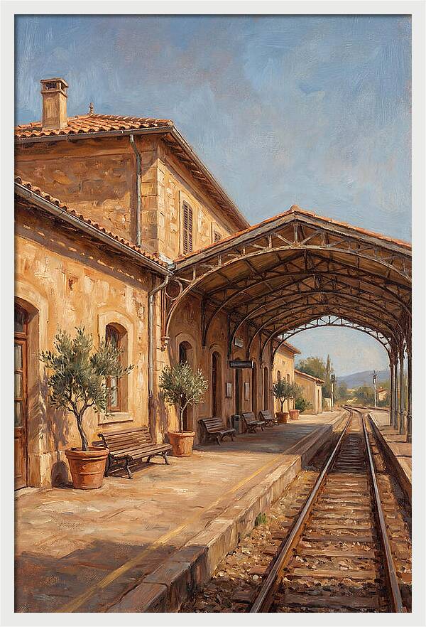 Mediterranean Train Station Serenity