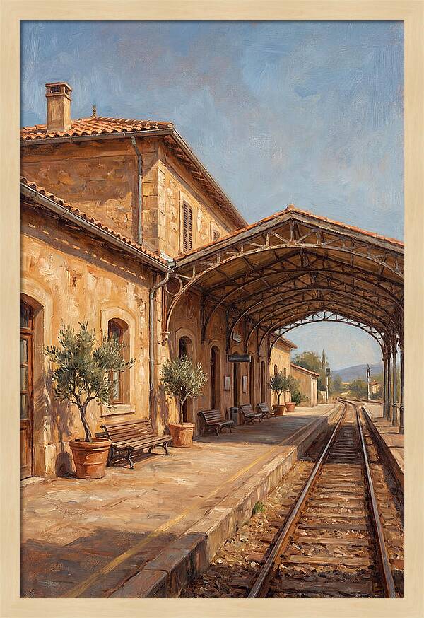 Mediterranean Train Station Serenity