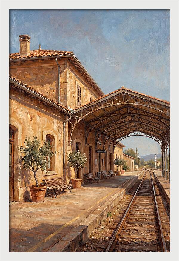 Mediterranean Train Station Serenity