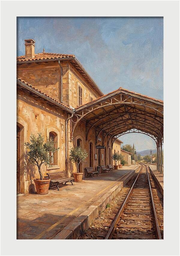 Mediterranean Train Station Serenity