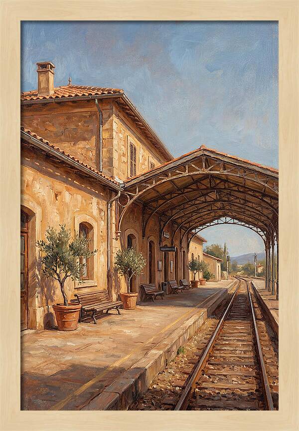 Mediterranean Train Station Serenity