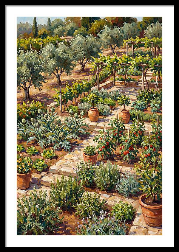 Mediterranean Vegetable Garden Serenity