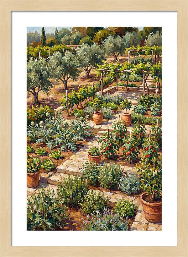 Mediterranean Vegetable Garden Serenity