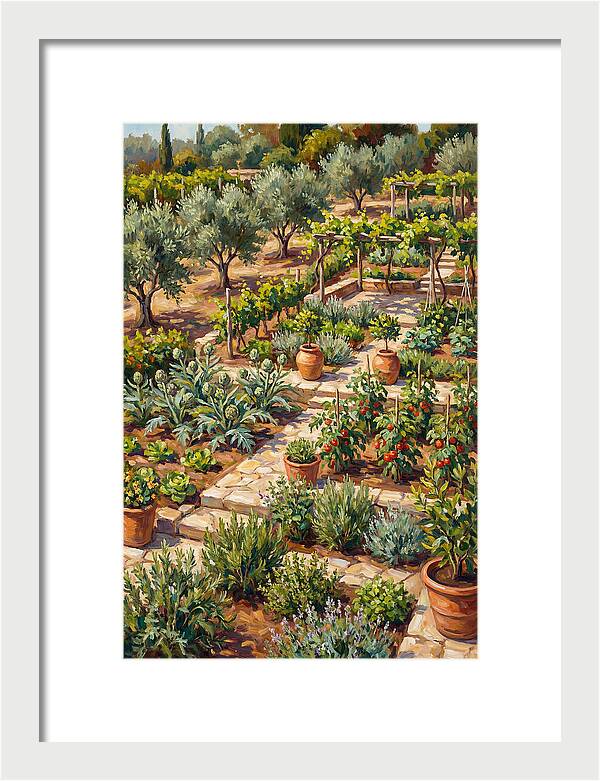 Mediterranean Vegetable Garden Serenity