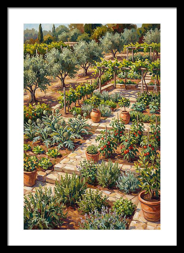 Mediterranean Vegetable Garden Serenity
