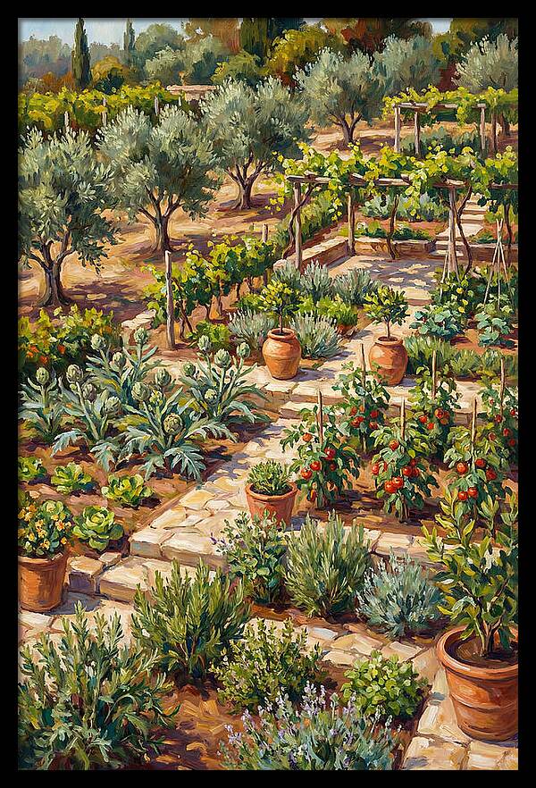 Mediterranean Vegetable Garden Serenity