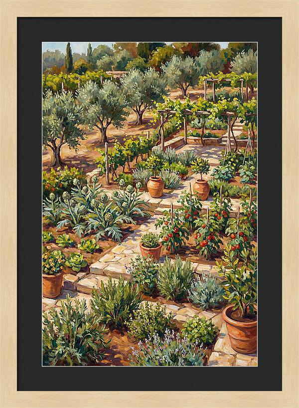 Mediterranean Vegetable Garden Serenity