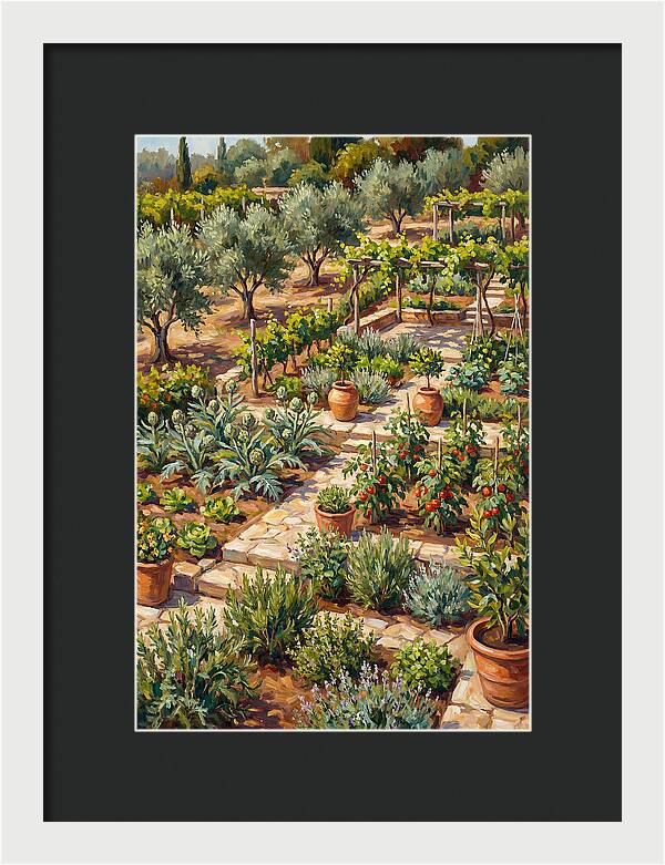 Mediterranean Vegetable Garden Serenity