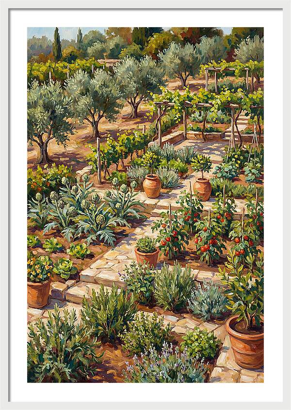 Mediterranean Vegetable Garden Serenity