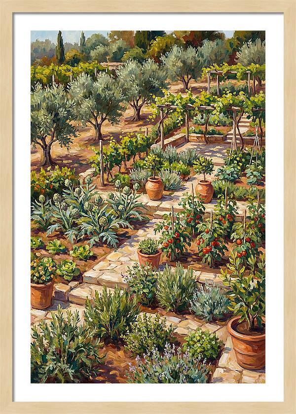 Mediterranean Vegetable Garden Serenity