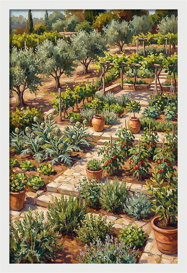 Mediterranean Vegetable Garden Serenity