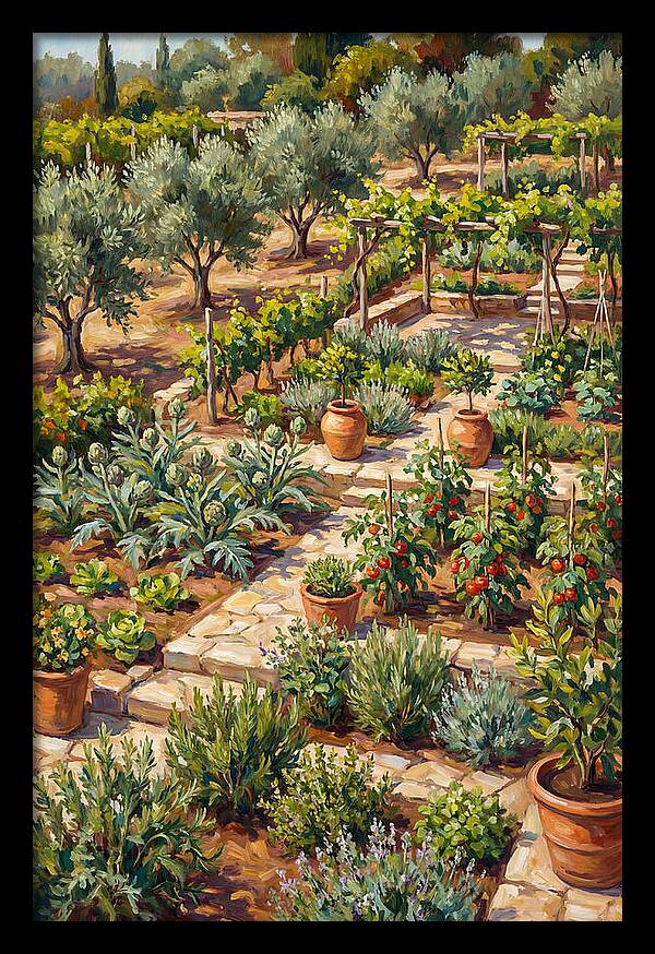 Mediterranean Vegetable Garden Serenity