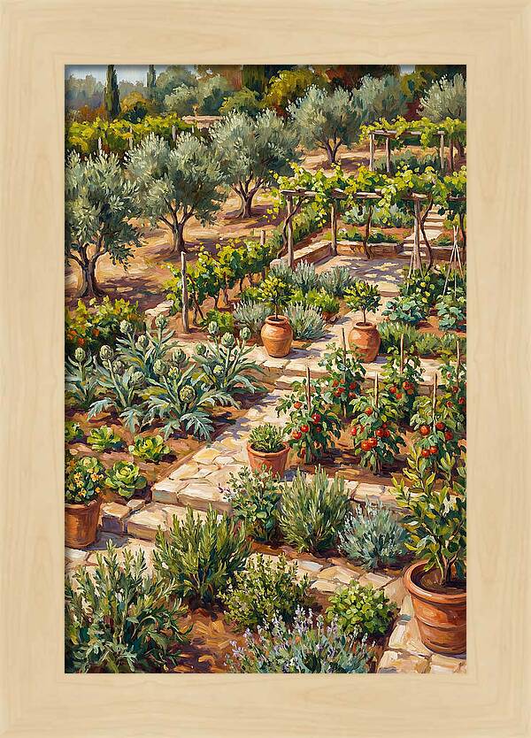 Mediterranean Vegetable Garden Serenity