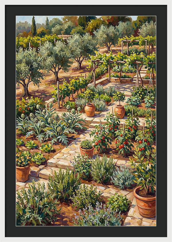 Mediterranean Vegetable Garden Serenity