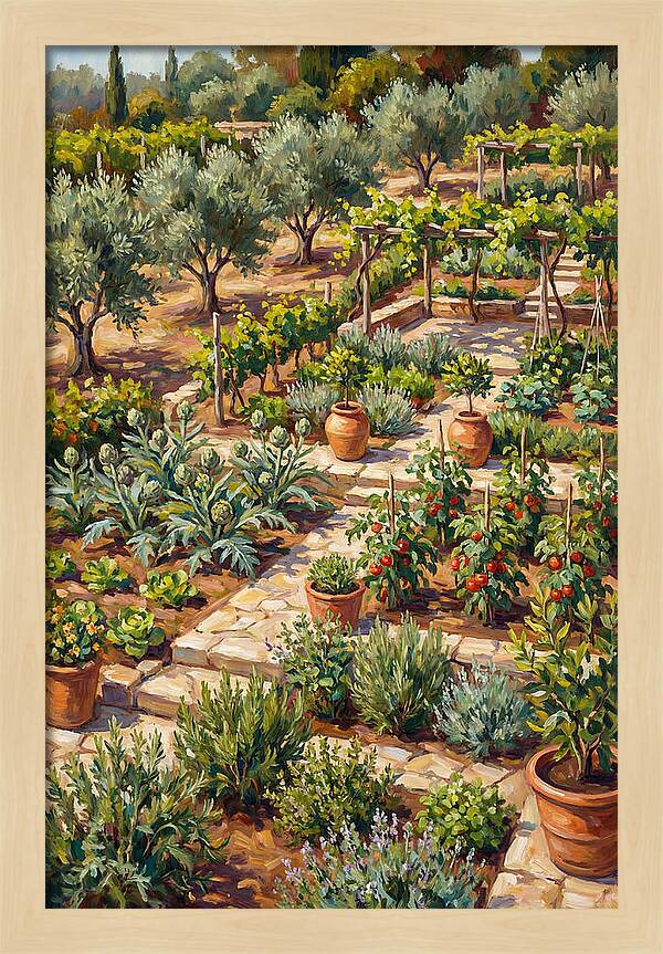 Mediterranean Vegetable Garden Serenity