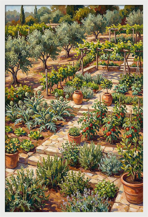 Mediterranean Vegetable Garden Serenity