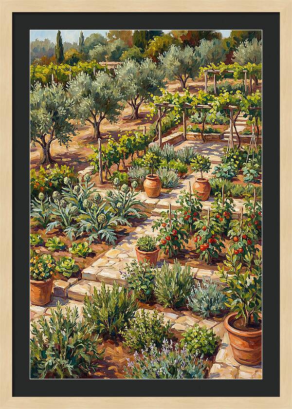 Mediterranean Vegetable Garden Serenity