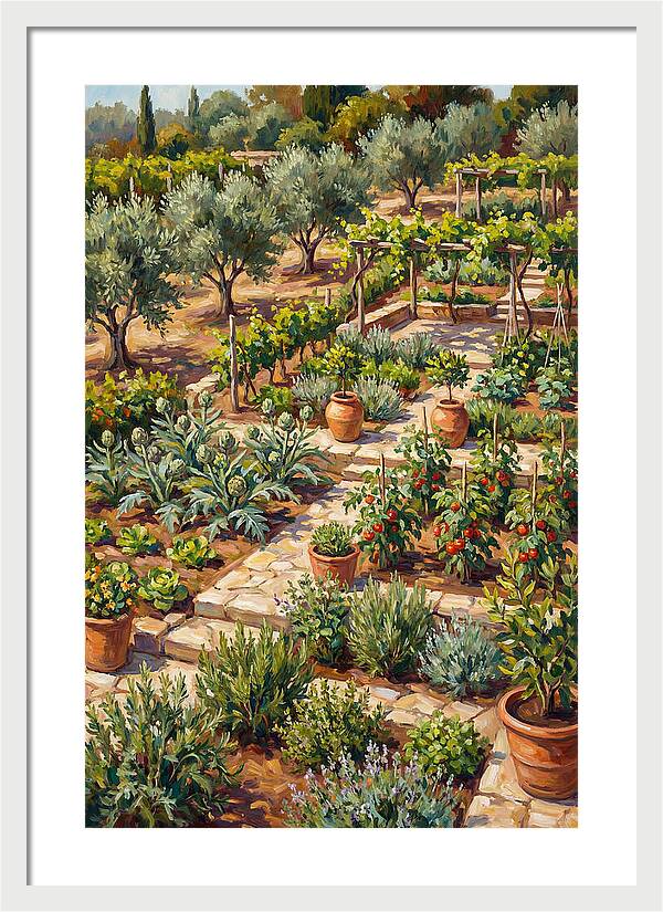 Mediterranean Vegetable Garden Serenity