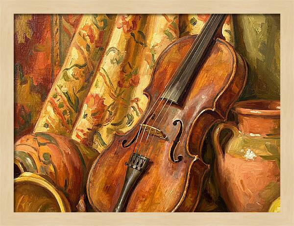 Mediterranean Violin Still Life
