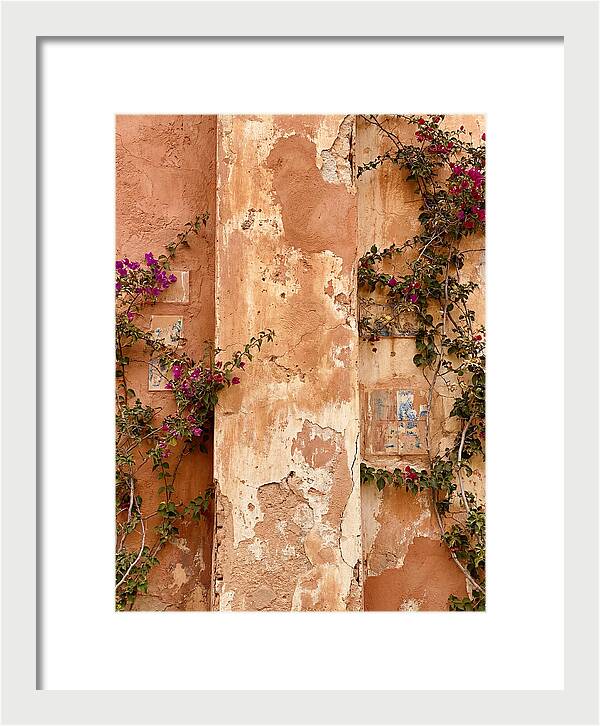 Mediterranean Wall With Bougainvillea